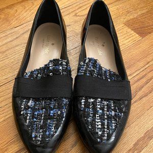 Kate Spade Patent Leather Tweed Loafers Size: 6
